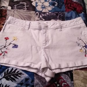 Lauren Conrad Embroidered Shorts